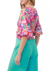 Trina Turk Sumi Floral Smocked Top