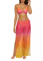 Trina Turk Sun Opal Mesh Wide-Leg Pants