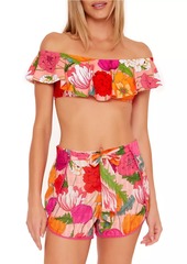 Trina Turk Sunny Bloom Drawstring Shorts