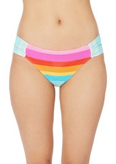 Trina Turk Sunrise Stripe Shirred Bikini Bottoms