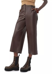 Trina Turk Tanashi Faux Leather Cropped Pants