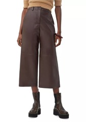 Trina Turk Tanashi Faux Leather Cropped Pants