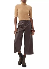 Trina Turk Tanashi Faux Leather Cropped Pants