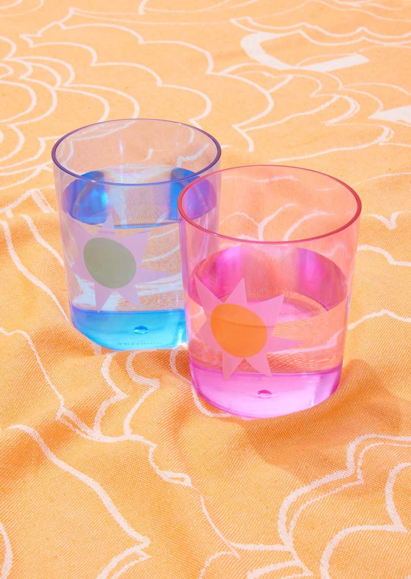 Trina Turk THIRD PARTY  POOL TUMBLERS SET / MULTI