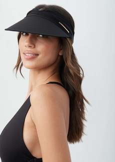 SAN DIEGO HAT CO.  TRINA TURK PELICAN BAY VISOR / BLACK