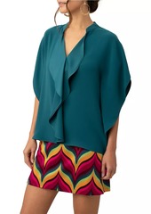 Trina Turk Tompkins Square Butterfly-Sleeve Top