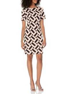 Trina Trina Turk Women's Geometric Printed Ponte Dress