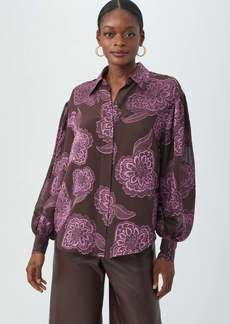 TRINA TURK  ANUKA 2 DOLMAN SLEEVE SHIRT / MUDCLOTH/LAC ROSE