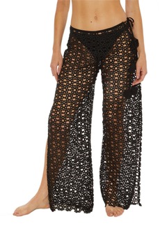 Trina Turk Chateau Lace Up Pants Split Side Wide Leg Beach Cover Ups for Women