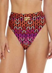 Trina Turk Echo Belted High Waist Bikini Bottoms