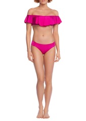 Trina Turk Flutter Bandeau Bikini Top in Berry at Nordstrom