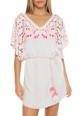 Trina Turk Lahaina Belted Cover-Up Tunic Dress