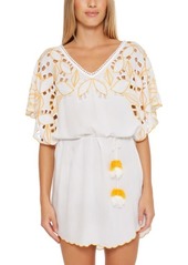 Trina Turk Lahaina Belted Cover-Up Tunic Dress