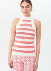 Trina Turk Mariquita Sleeveless Sweater / Positano Pink/White XS