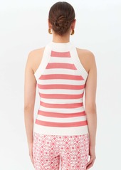 Trina Turk Mariquita Sleeveless Sweater / Positano Pink/White XS