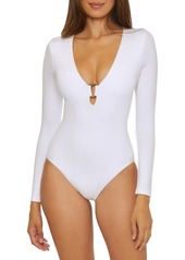Trina Turk Monaco Long Sleeve One-Piece Swimsuit
