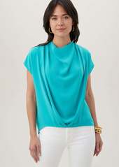 TRINA TURK  ODILIA TOP / TRANQUIL TURQUOISE