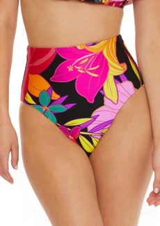 Trina Turk Solar Floral Reversible High Waist Bikini Bottoms