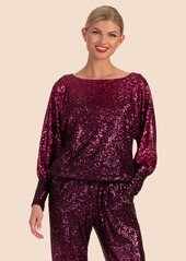 TRINA TURK  SPRITE 3 TOP / FESTIVE FUCHSIA/PLUM