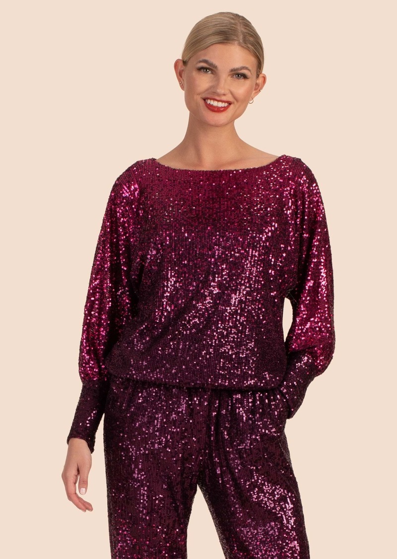 TRINA TURK  SPRITE 3 TOP / FESTIVE FUCHSIA/PLUM