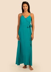 TRINA TURK SWIM  BRITTANY MAXI WRAP DRESS / METRO ROSE