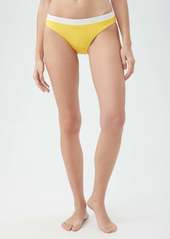 TRINA TURK SWIM  WOMEN'S COURTSIDE BANDED HIPSTER SWIM BOTTOM / EMPIRE YELLOW