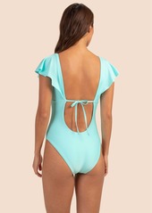 Trina Turk Swim Monaco Solids Flutter Maillot / Geranium Pink 2