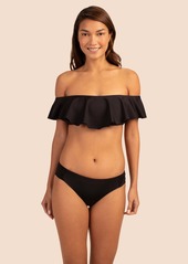 TRINA TURK SWIM  MONACO SOLIDS OFF THE SHOULDER BANDEAU / SKY