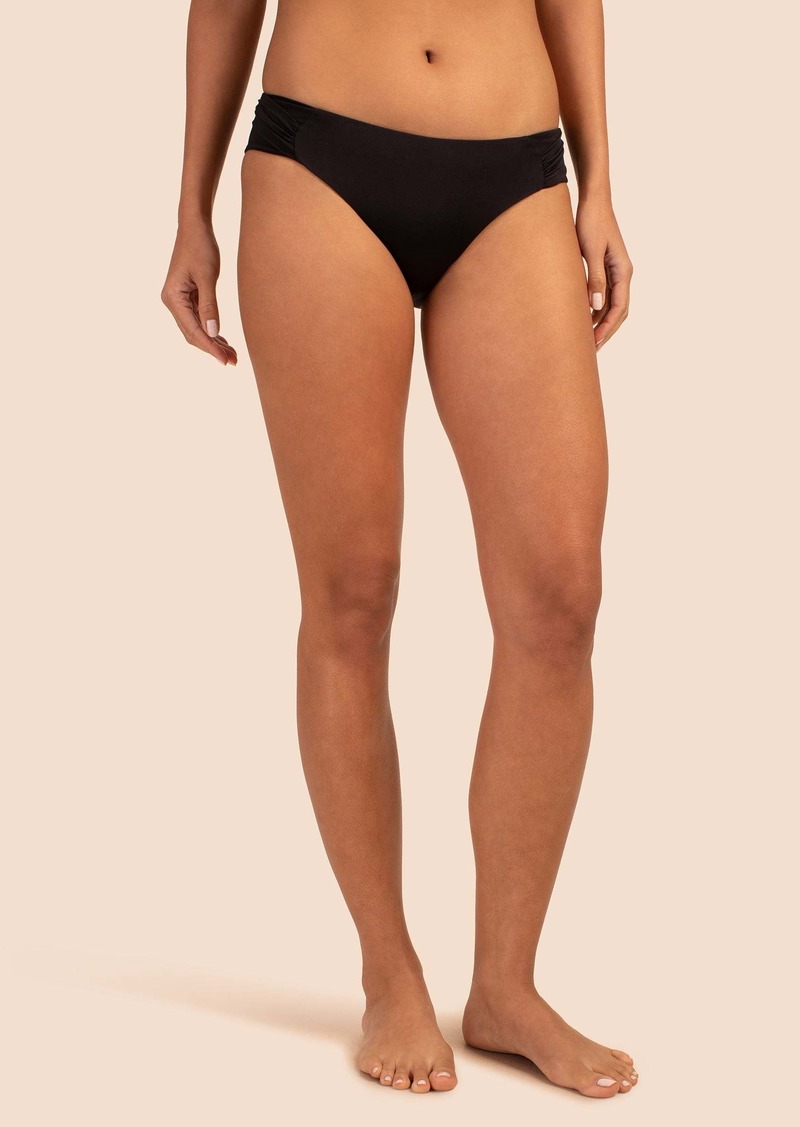 TRINA TURK SWIM  MONACO SOLIDS TAB SIDE HIPSTER / BLACK