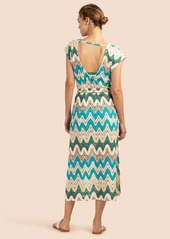 Trina Turk Swim Palisades Crochet Column Dress / White/Peacock S