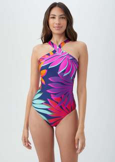 TRINA TURK SWIM  WAILEA HIGH NECK REVERSIBLE ONE PIECE / MULTI