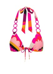 Trina Turk Swim Women's Fan Faire Ring Halter Triangle Swim Top / Multi 6