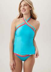 Trina Turk Swim Women's Fontaine Reversible High Neck Tankini Swim Top / Multi 10