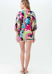 Trina Turk Swim Women's Tiki V-Neck Casablanca Tunic Swim Cover-Up Dress / Multi XS