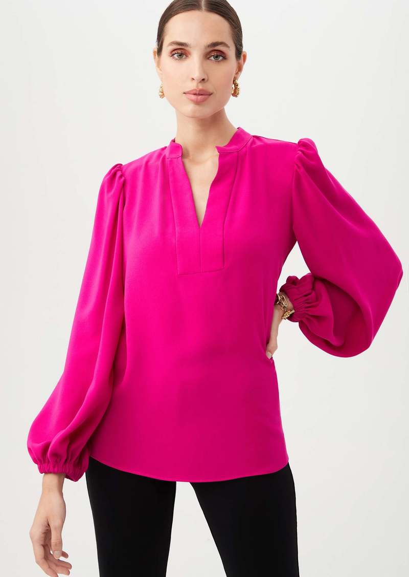 TRINA TURK  TANVI TOP / WARM MAGENTA