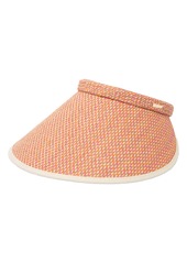 Trina Turk Valentina Straw Visor in Orange Multi at Nordstrom Rack