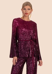 TRINA TURK  WEST TOP / FESTIVE FUCHSIA/PLUM