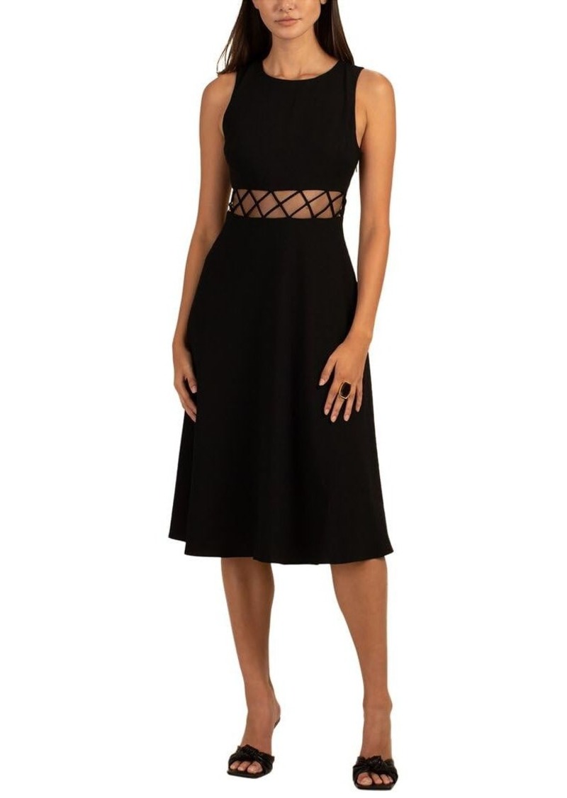 Trina Turk Women's A line Dress with mesh Detail