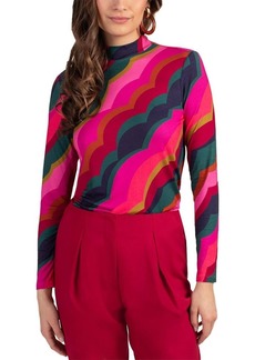 Trina Turk Women's color Knit Mock Neck top