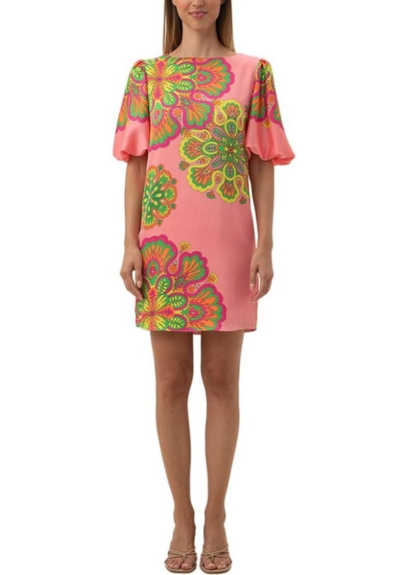 Trina Turk Women's Floral Puff Sleeve Shift Dress