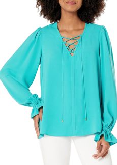 Trina Turk Women's Lace up Blouse