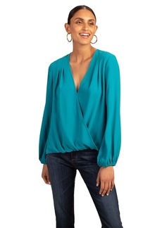 Trina Turk Women's Long Sleeve Bask Top  Extra Large