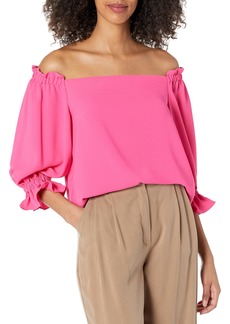 Trina Turk Women's Off The Shoulder top P.S. Pink