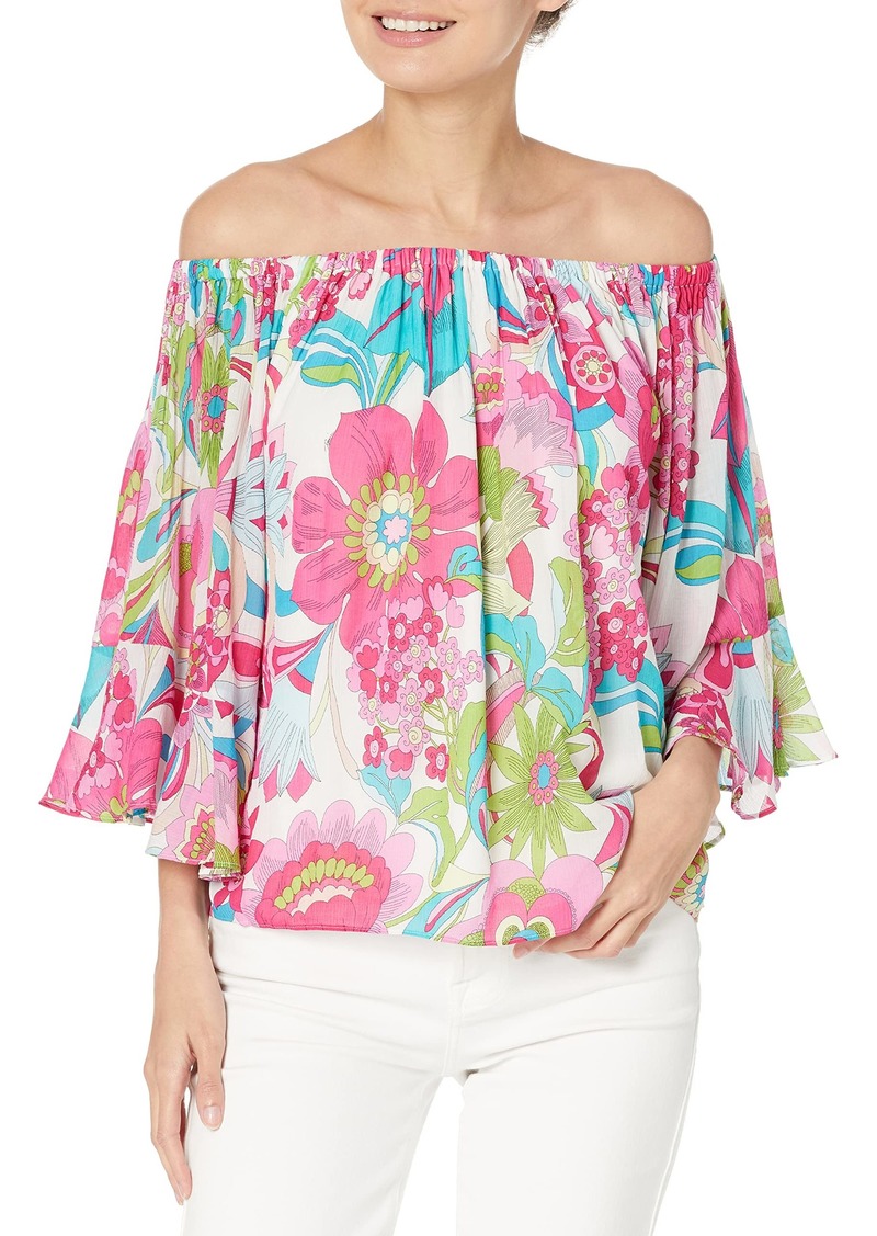 Trina Turk Women's Printed Off The Shoulder Blouse