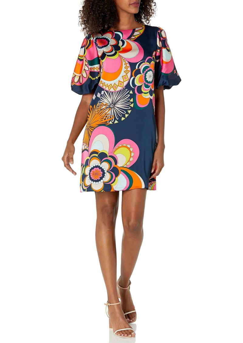 Trina Turk Women's Printed Puff Sleeve Luv Dress  Size