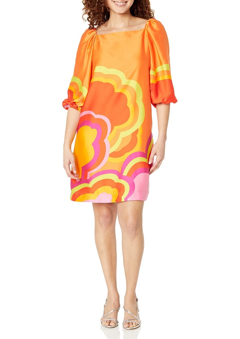 Trina Turk Women's Printed Puff Sleeve Dress