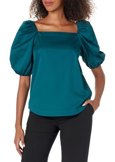 Trina Turk Women's Puff Sleeve Cotton top