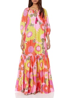 Trina Turk Women's Puff Sleeve Floral Maxi Dress