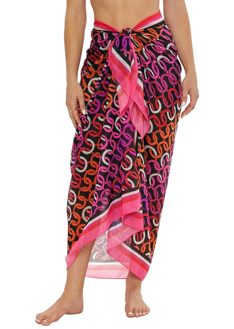 Trina Turk Women's Standard Echo Sarong Pareo Chiffon Beach Cover Ups