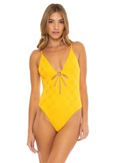 Trina Turk Women's Standard Joplin Petal Cut One Piece Swimsuit Bathing Suits